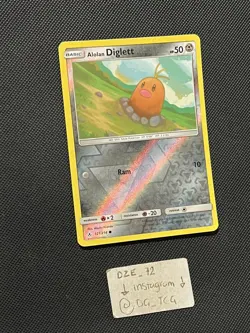 Pokemon Unbroken Bonds - Alolan Diglett - 121/214 - Reverse Holo - M/NM - Image 3
