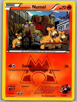 Team Magma's Numel 1/34 Non Holo Double Crisis - Pokemon Card - NM - Image 1