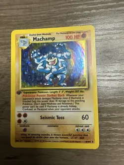 1st Edition Machamp 81/102 Holo Rare Base Set Pokemon TCG - Image 2