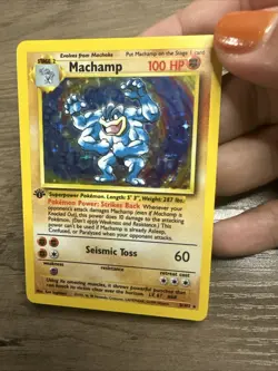 1st Edition Machamp 81/102 Holo Rare Base Set Pokemon TCG - Image 3