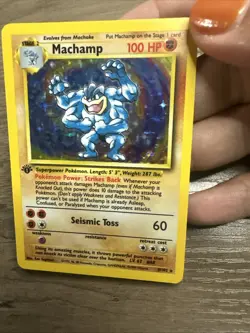 1st Edition Machamp 81/102 Holo Rare Base Set Pokemon TCG - Image 4