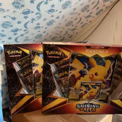✅ 2x POKEMON TCG SHINING FATES PIKACHU V BOX ✅ IN HAND ✅ QUICK DELIVERY ✅ - Image 1