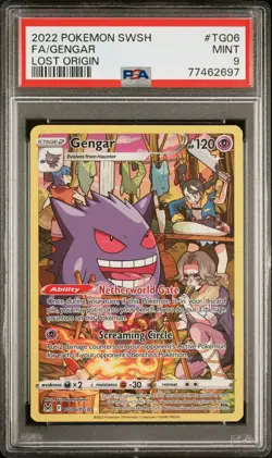 2022 POKEMON SWORD & SHIELD LOST ORIGIN #TG06 FULL ART/GENGAR PSA 9 - Image 1