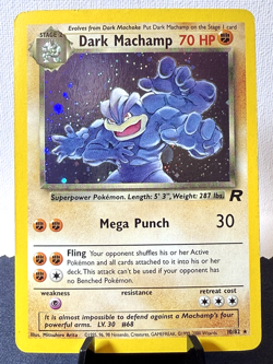 Pokemon TCG: 2000 Team Rocket Unlimited Dark Machamp 10/82 Holo Rare MP - Image 1