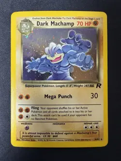 Pokemon TCG: 2000 Team Rocket Unlimited Dark Machamp 10/82 Holo Rare MP - Image 5