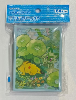 Pokemon tcg 2024 Pikachu & Sprigatito Sleeves 64ct Pokemon Center Japan - Image 1