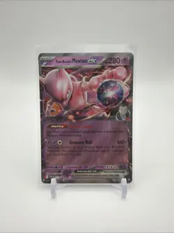 Team Rocket's Mewtwo Ex 216 Pokemon TCG S&V Black Star Promo Holo NM - Image 1