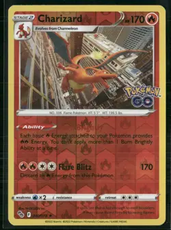 Pokemon GO #010/078 Charizard reverse Holo - Image 1