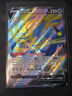 ZACIAN V 2023 Pokemon Sword & Shield BLACK STAR PROMO #SWSH292 HOLO FA Mint - Image 1