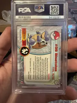 Blastoise No.9 PSA 10 GEM MINT Topps Chrome 2000 Holo Pokemon T.V. Card - Image 2
