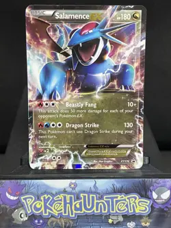Pokemon Card Salamence EX XY170 Black Star Promo Holo Played - Image 1