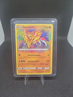 Pokemon TCG Zamazenta Vivid Voltage Holo Card 102/185 Amazing Rare - Image 1