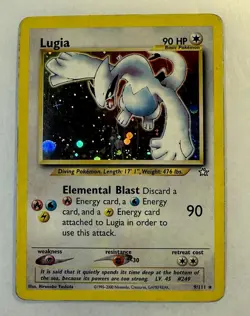 Pokemon TCG Lugia Neo Genesis Holo Rare Card 9/111 - Image 1