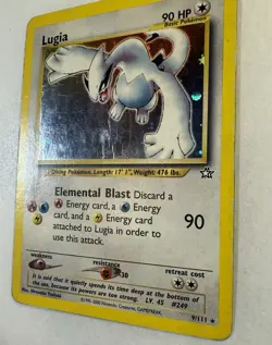 Pokemon TCG Lugia Neo Genesis Holo Rare Card 9/111 - Image 3
