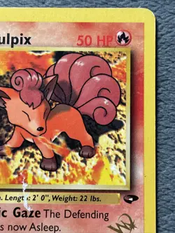 Brock’s Vulpix 37/132 Gold W Stamp 2000 Vintage Pokemon Card - Image 3