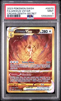 2023 POKEMON SWORD & SHIELD CROWN ZENITH SECRET FULL ART/ARCEUS VSTAR PSA 9 - Image 1