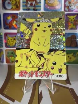 Pokemon Pikachu Vintage Pocket Monsters Vending HOLO Prism Sticker 1999 Nintendo - Image 1