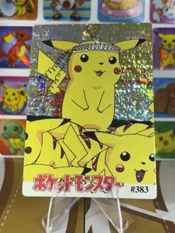Pokemon Pikachu Vintage Pocket Monsters Vending HOLO Prism Sticker 1999 Nintendo - Image 2