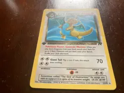 1st Edition Dark Dragonite 22/82 Pokemon TCG Team Rocket RARE - Image 1