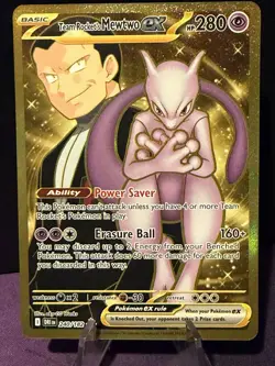 Pokemon Mewtwo EX Team Rockets 240/182 Gold Rare 2025 TCG Destined Rivals - Image 1