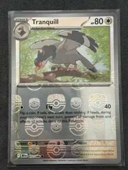 2025 Pokemon SV Black Bolt Tranquill Reverse Holo Master Ball Common #072/086 - Image 1