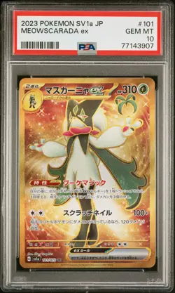 2023 POKEMON JPN SV1A-TRIPLET BEAT ULTRA RARE #101 MEOWSCARADA EX PSA 10 - Image 1