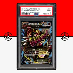Pokemon PSA 9 Primal Groudon EX Gaia Volcano 074/070 XY5 Full Art Japanese - Image 1