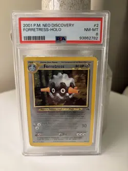 PSA 8 2001 Pokemon Forretress 2/75 Neo Discovery Holo NM/Mint 💎 - Image 1