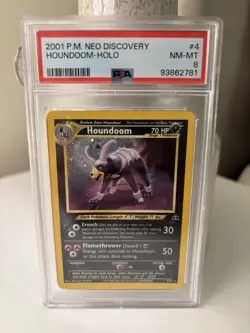 PSA 8 2001 Pokemon Houndoom 4/75 Neo Discovery Holo NM/Mint 💎 - Image 1