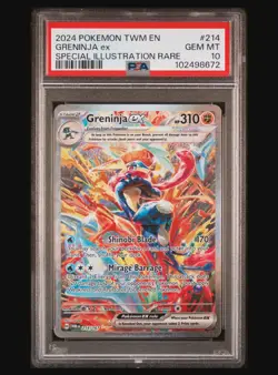 Pokemon Twilight Masquerade Greninja EX 214/167 PSA 10 - Image 2