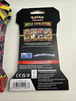 Pokemon TCG Mega Evolutions Sleeved Booster Pack Factory Sealed - Image 4