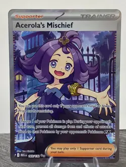 Pokemon TCG Mega Evolution Acerola's Mischief 165/132 Ultra Rare Card English - Image 1