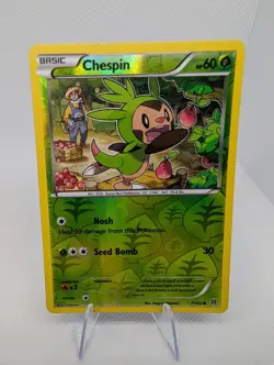 Chespin - 7/162 - Reverse Holo - XY: Breakthrough - Pokemon TCG Card - MP - Image 1