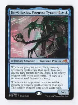 jin-gitaxias, progress tyrant #59 Mythic Rare - MTG neo Kamigawa pack fresh - Image 1
