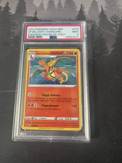 Pokemon Special Delivery Charizard SWSH075 Holo Black Star Promo PSA 9 (SWIRL) - Image 1