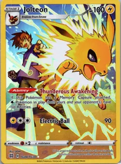 Pokemon TCG Jolteon TG04/30 Brilliant Stars Trainer Gallery Holo NM - Image 1