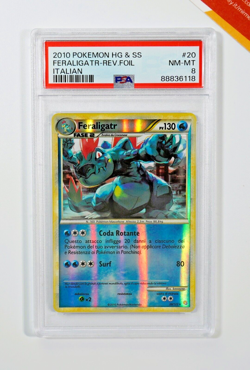 Pokemon PSA 8 Feraligatr #20 Reverse Holo HeartGold SoulSilver Italiano - Image 1
