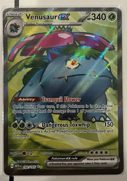 Pokemon Scarlet and Violet 151 Full Art Venusaur ex 182/165 - Image 1
