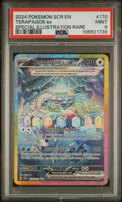 2024 POKEMON SCR EN-STELLAR CROWN SPECIAL ILLUSTRATION RARE TERAPAGOS EX PSA 9 - Image 1