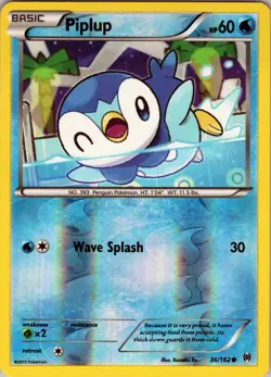 Piplup 36/162 Common - Pokemon TCG XY: BREAKthrough - Reverse Holo (LP) - Image 1