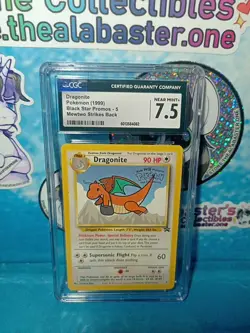 CGC 7.5 Dragonite #5 Mewtwo Strikes Back Black Star Promo 1999 Pokemon - Image 1
