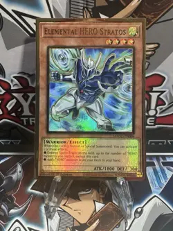 Yu-Gi-Oh! Elemental HERO Stratos Gold Rare 1st Edition MAGO-EN004 NM - Image 1