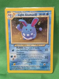 Light Azumarill 13/105 Pokemon Neo Destiny Holo Rare Card - LP - Image 1