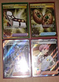4 Card Lot Of Full Art Pokemon Trainers & Item Cards.. NM TCG CCG - Image 1