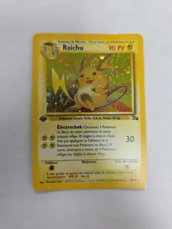 Raichu 2000 Fossil 14/62 Holo FRENCH Pokemon Card NM - Image 1