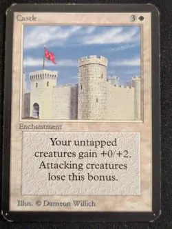 Castle - Alpha - LP - MTG - Magic The Gathering - White - Enchant - Image 1