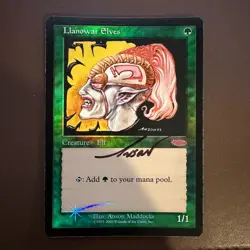 Llanowar Elves FNM Promos Foil Autographed by the Artist- Anson Maddocks - Image 1