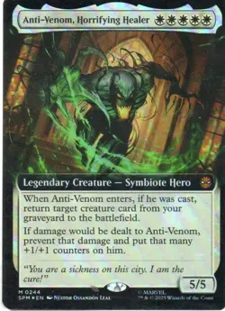 MTG: Marvel's Spider-Man:Foil Extended Art Anti-Venom, Horrifying Healer: LP Con - Image 1