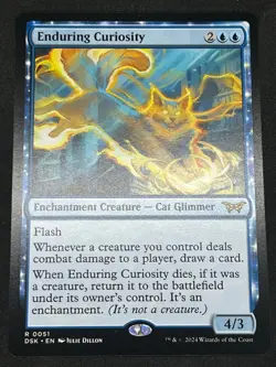 Magic the Gathering MTG Enduring Curiosity Blue Duskmourn DSK 0051 Rare - Image 1