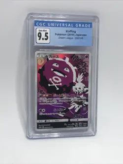 CGC Blue 9.5 Gem Mint Koffing Pokemon Dream League 056/049 Japanese 2019 CHR - Image 1